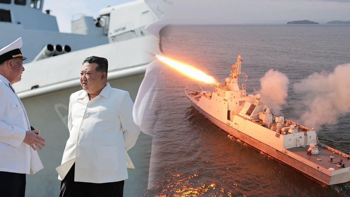 El líder norcoreano visita una unidad naval e inspecciona una prueba de misiles de crucero a bordo de un buque de guerra