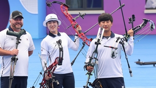 Jeux asiatiques : médaille d'argent au tir à l'arc à poulie en duo mixte