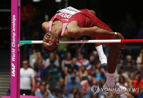 카타르 바심, 아시아인 최초 세계선수권 높이뛰기 金…2m35 | 연합 ...