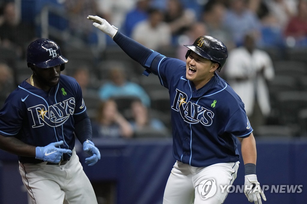 Rays' Choi Ji-man homers in 1st MLB game as right-handed batter - The Korea  Times