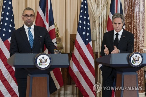 美英 외교장관 첫 회담…"대만해협 평화·안정 유지 긴밀 협의"