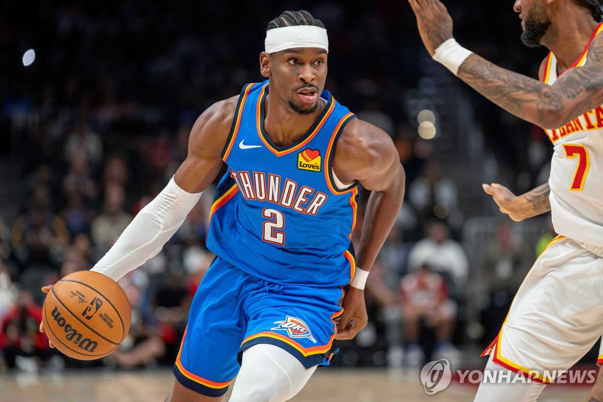 SGA 3경기 평균 40점…NBA 디펜딩 챔프 오클라호마시티 3연승