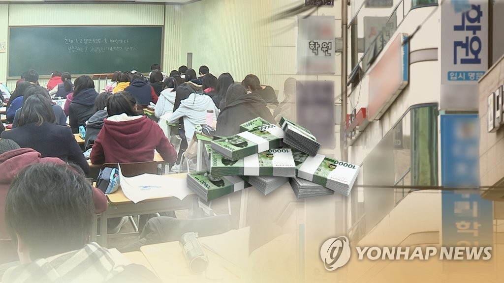 학생 1명당 사교육비 월 27만원…역대 최고치 (CG)