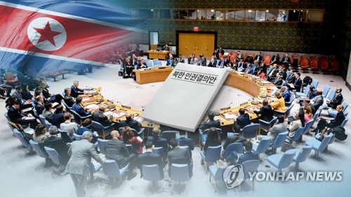 国連人権理事会の北朝鮮人権決議案で、韓国が５年ぶりに共同提案国に復帰した（コラージュ）＝（聯合ニュースＴＶ）