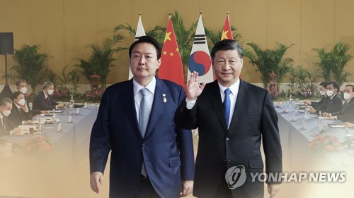 윤석열 대통령과 시진핑 중국 국가주석(CG)