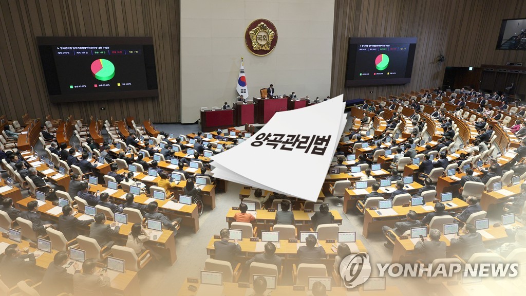 '과잉 쌀' 의무매입 양곡관리법 국회 통과…'대통령 거부권' 주목 (CG)