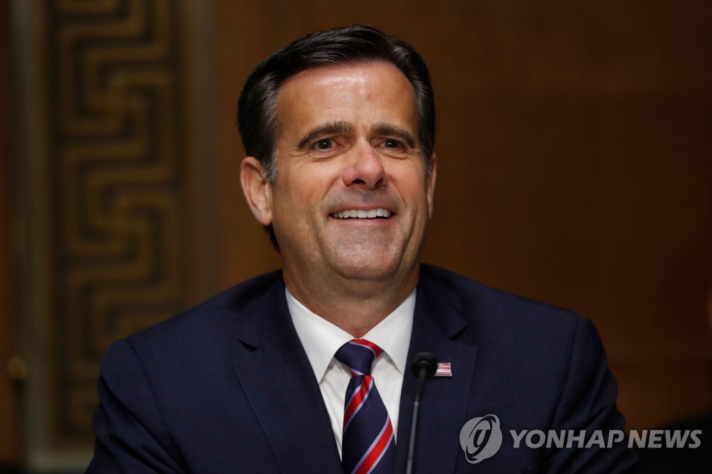 This AFP file photo shows John Ratcliffe, who was confirmed by the U.S. Senate on May 21, 2020, as director of national intelligence. (Yonhap)