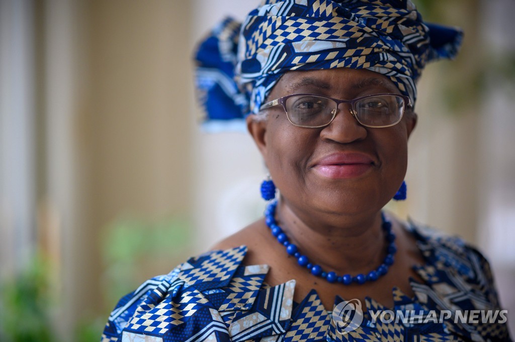 This AFP photo shows new World Trade Organization Director-General Ngozi Okonjo-Iweala on Feb. 15, 2021. (Yonhap) 