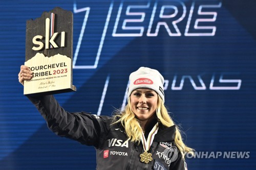 시프린, 스키 세계선수권 여자 대회전 우승…통산 7호 금메달
