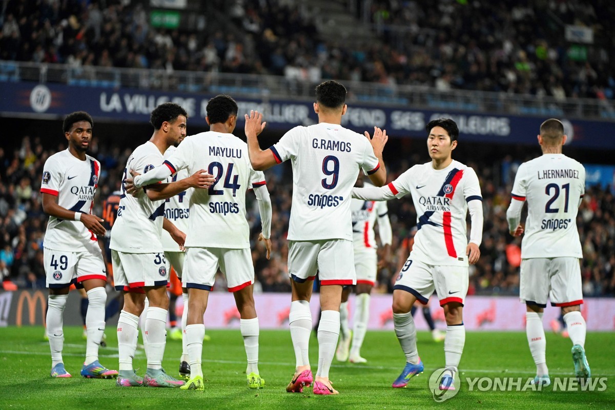 이강인, 넉 달 만에 리그서 풀타임…PSG는 몽펠리에 4-1 완파