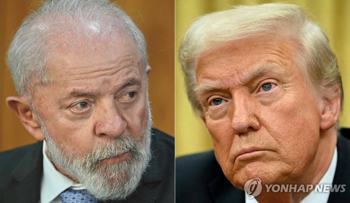 브라질 룰라 대통령(왼쪽)과 트럼프 미국 대통령