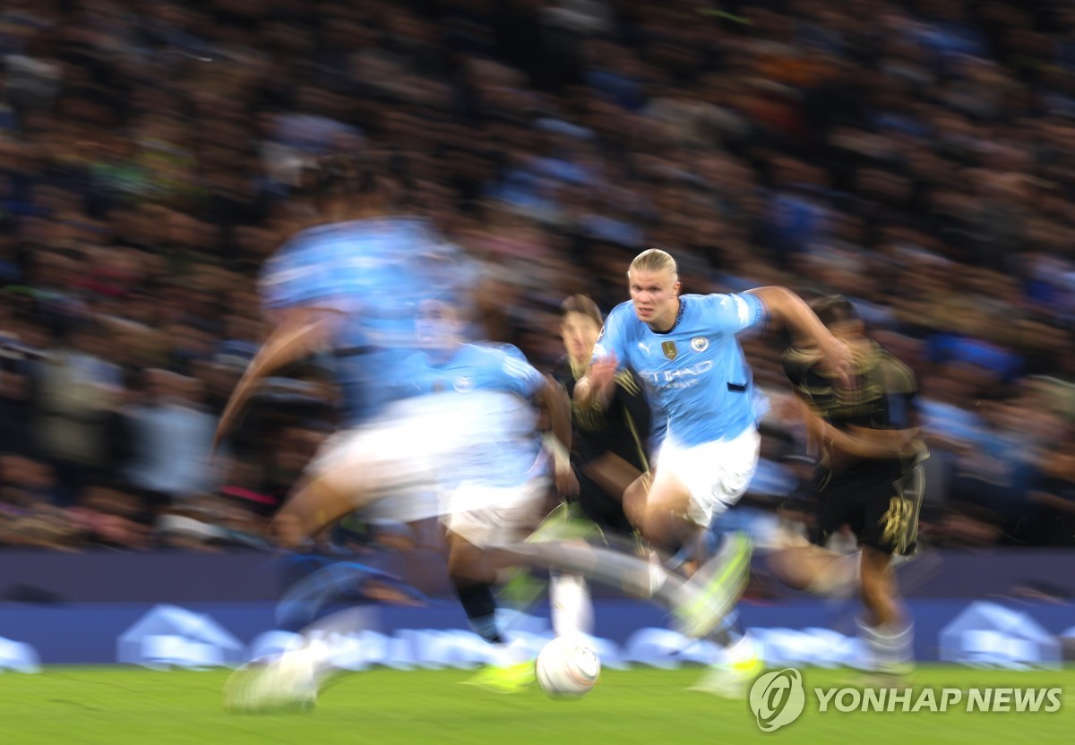 맨시티, 프라하에 5-0 대승…'괴물' 홀란 발꿈치 발리 환상골