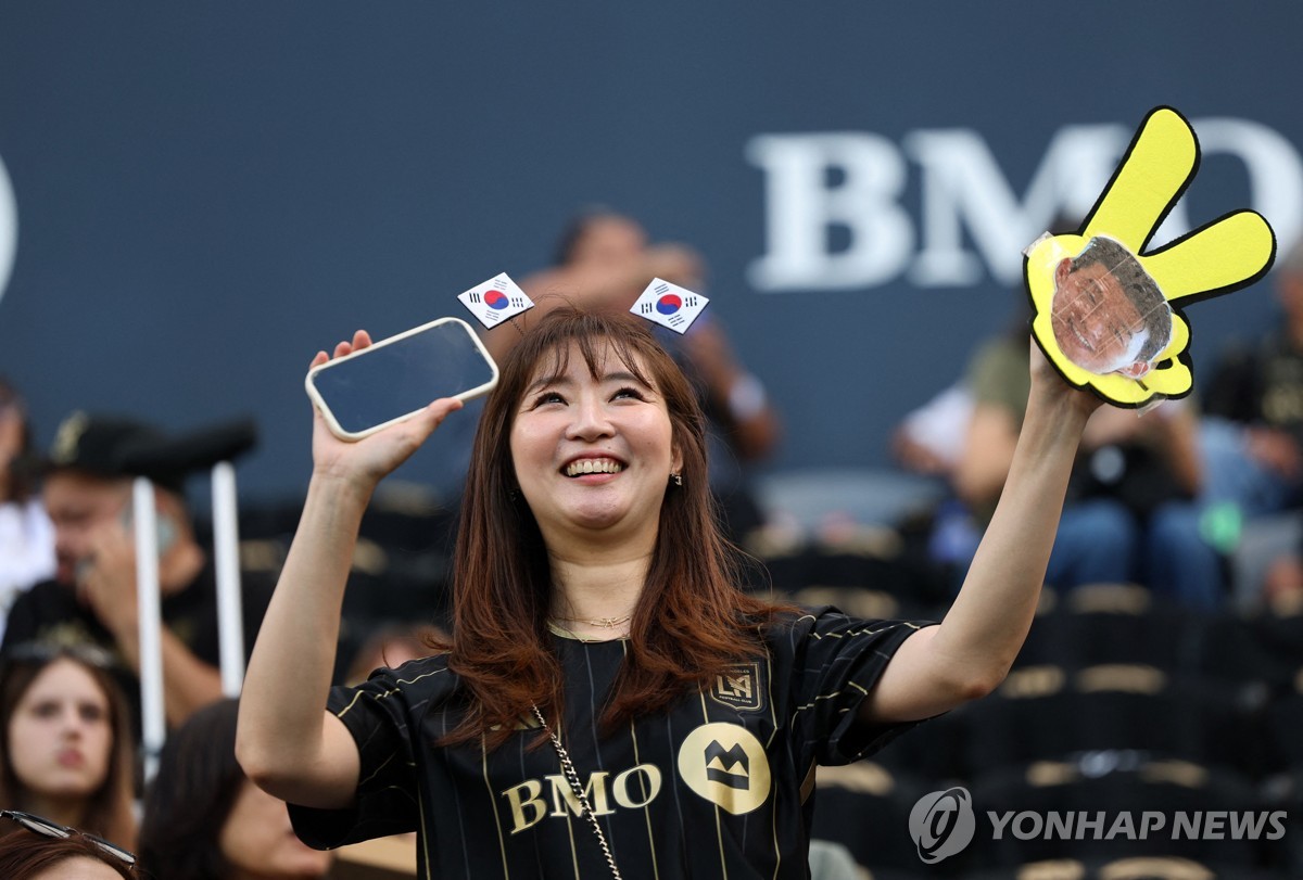 손흥민을 응원하는 팬