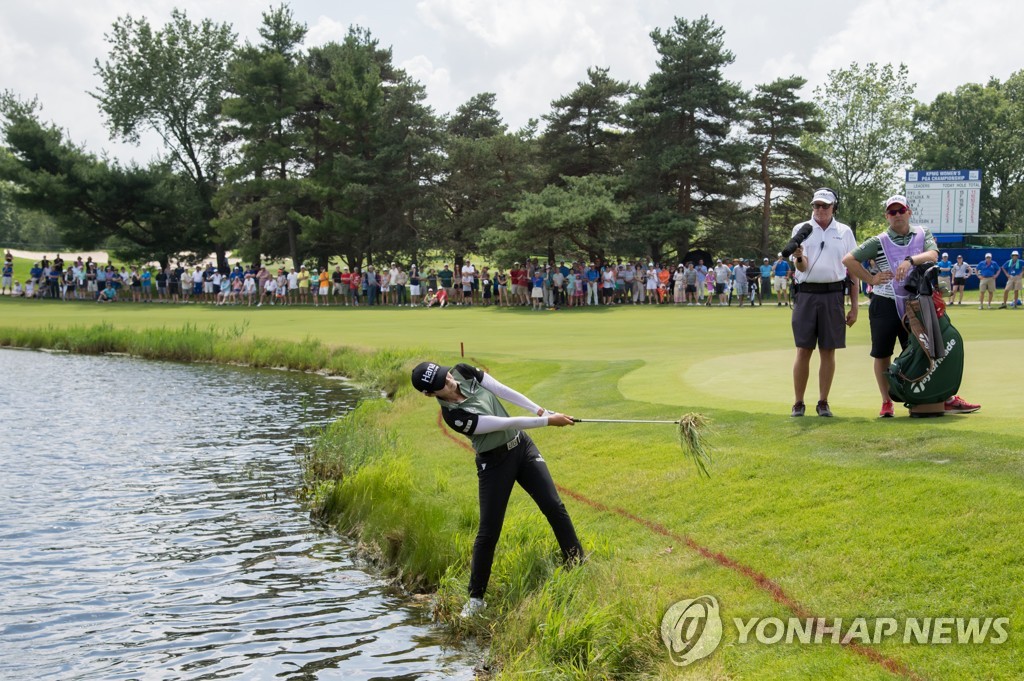 2018년 KPMG 여자 PGA 챔피언십 16번 홀 모습.