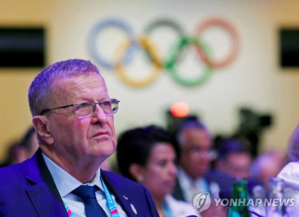2020년 IOC 회의에 참석한 존 코츠 IOC 부위원장