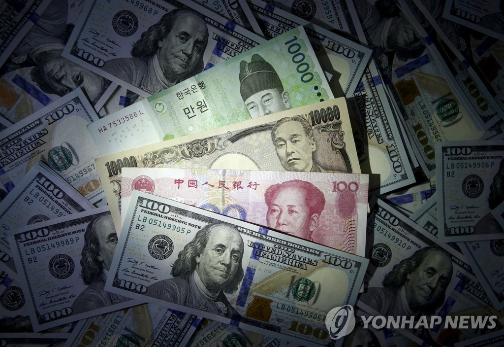 한국·일본·중국·미국의 지폐