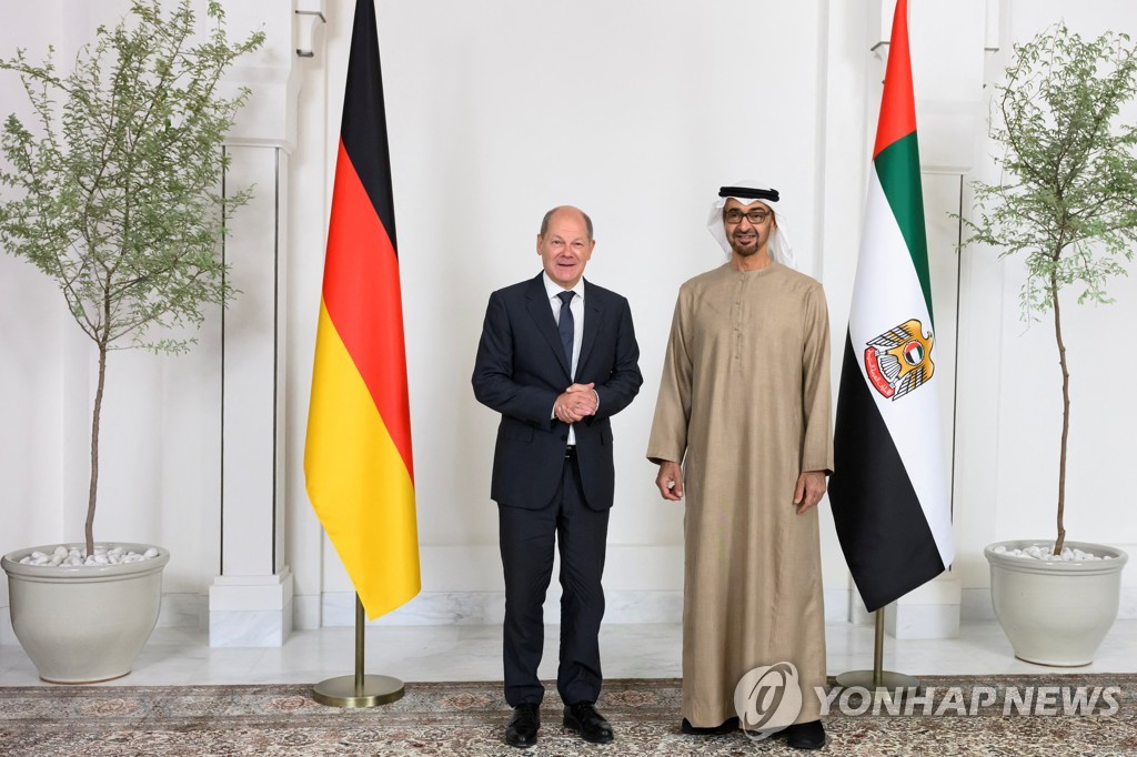 UAE 방문한 숄츠 독일 총리