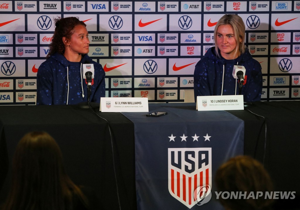 미국 여자축구대표팀 주장 린지 호런(오른쪽)