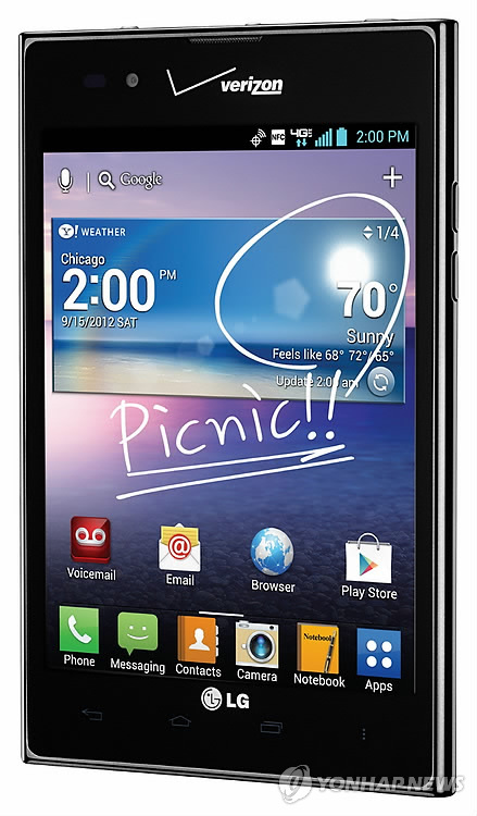 LG电子推出新款高端智能手机Optimus G | 聯合ニュース