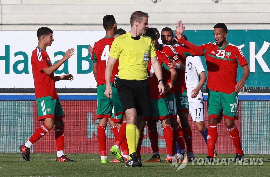 هزيمة المنتخب الكوري الجنوبي الكاملة من المنتخب المغربي في مباراة ودية لكرة القدم - 2