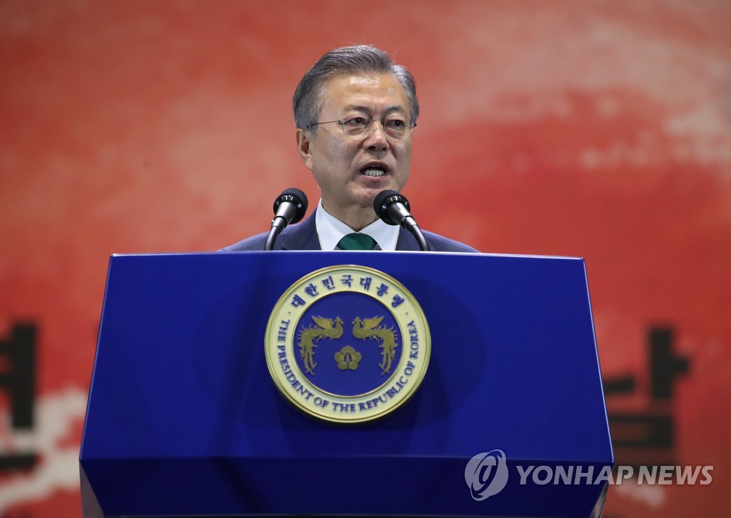 文大統領＝１日、ソウル（聯合ニュース）