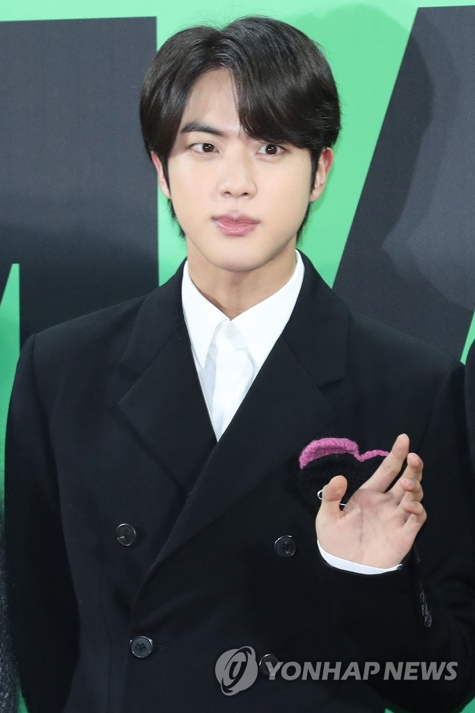 Jin of the K-pop group BTS poses for a photo during the Melon Music Awards 2019 Imagine event by Kia, held in Seoul on Nov. 30, 2019. (Yonhap)
