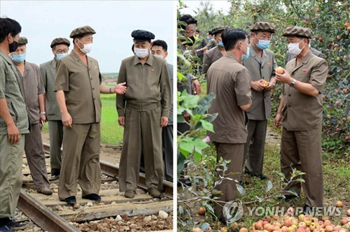 북한 김덕훈 내각총리, 황해남도 태풍 피해현장 방문