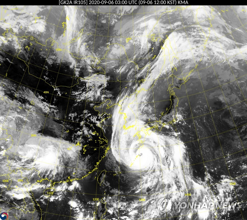태풍 '하이선' 위성 영상 | 연합뉴스
