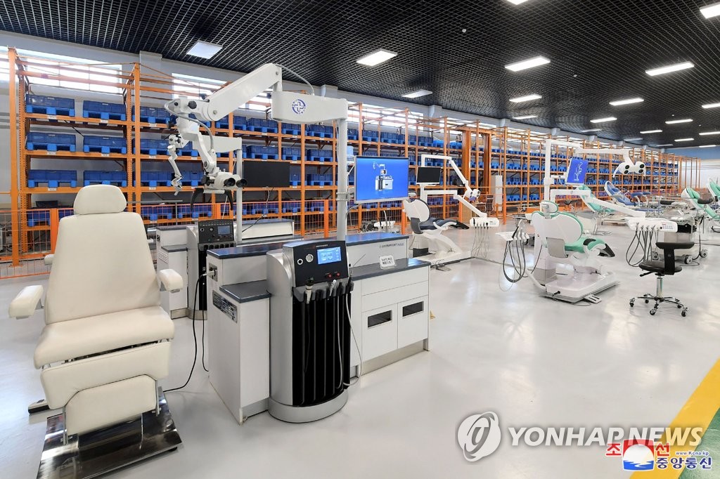This photo, provided by the Korean Central News Agency, shows the Myohyangsan Medical Appliances Factory in Jagang Province, which reopened after remodeling on Oct. 4, 2020. (For Use Only in the Republic of Korea. No Redistribution) (Yonhap)