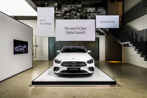 This file photo taken on Oct. 13, 2020, and provided by Mercedes-Benz Korea shows the new E-Class sedan. (PHOTO NOT FOR SALE) (Yonhap)