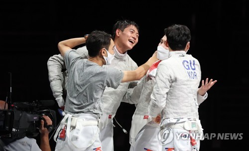 東京五輪　フェンシング男子サーブル団体で韓国が２連覇