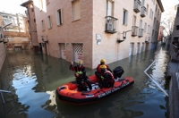 겨울 홍수에 시달리는 스페인 북부
