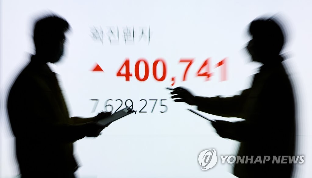 코로나19 신규 확진 최다 기록, '40만명 돌파'