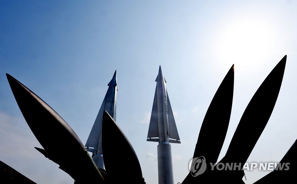 韓国国民の多くが北朝鮮の非核化に懐疑的な考えを示したことが分かった。写真はソウルの戦争記念館に展示されたミサイル＝（聯合ニュース）