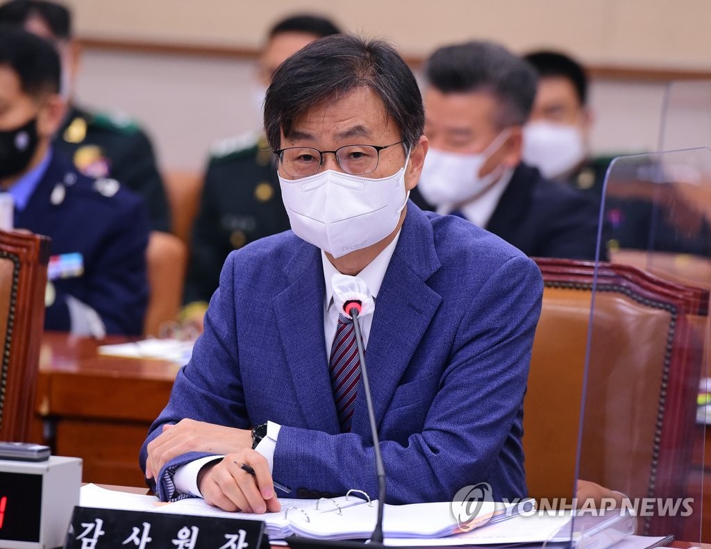A July 29, 2022, file photo of the Board of Audit and Inspection Chair Choe Jae-hae. (Pool photo) (Yonhap)