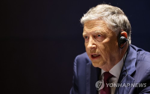 La foto muestra al cofundador de Microsoft, Bill Gates, durante una entrevista con la Agencia de Noticias Yonhap, el 17 de agosto de 2022, en un hotel de Seúl.