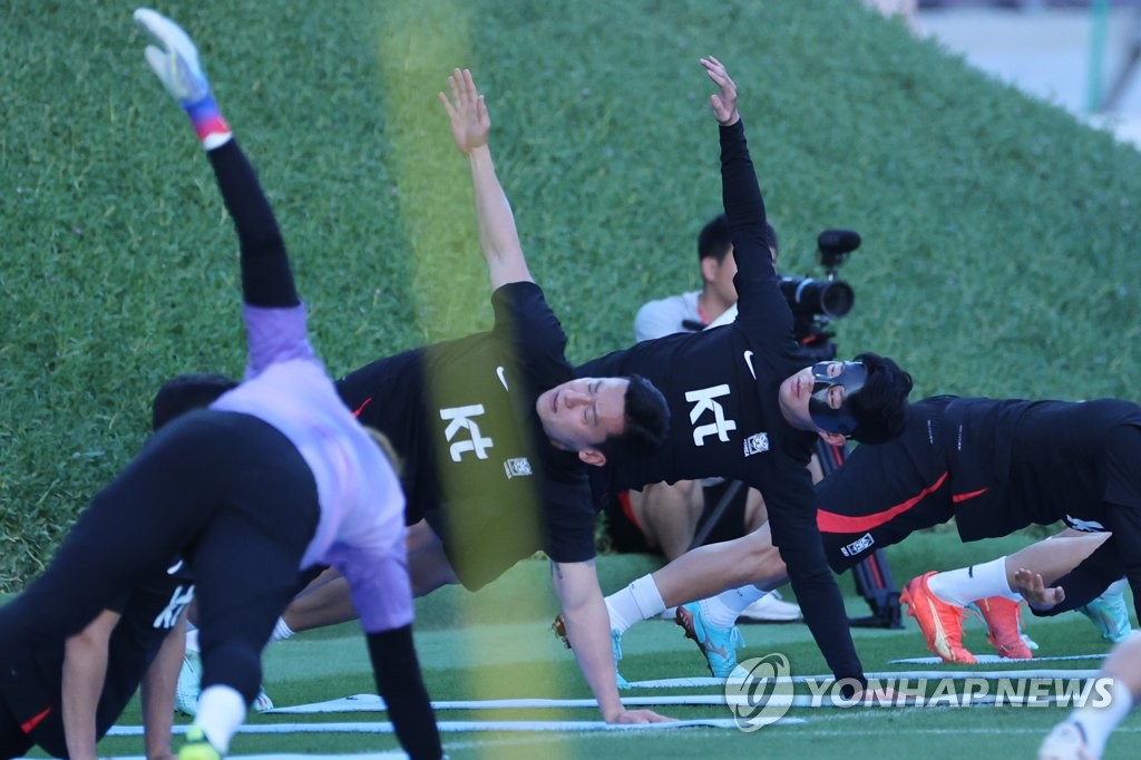 가나전 앞두고 훈련하는 벤투호