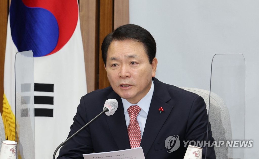 발언하는 성일종 정책위의장