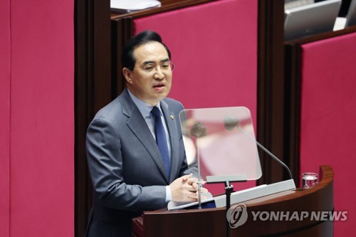 교섭단체 대표 연설하는 박홍근 원내대표