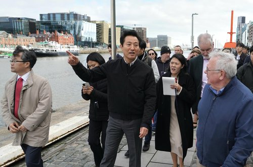 아일랜드 더블린 수변개발 현장 둘러보는 오세훈 서울시장