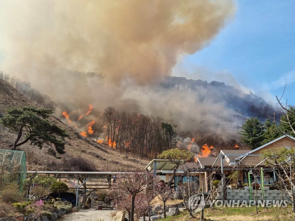 제천 봉황산 불 확산