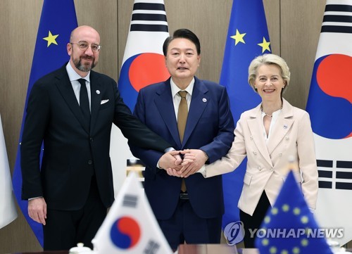 Sommet Corée-UE : Yoon et les dirigeants européens conviennent de renforcer la coopération en matière de climat et de santé
