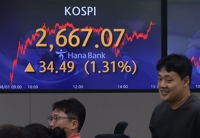 코스피, 외인·기관 매수에 연고점 경신…이차전지주 '약세'