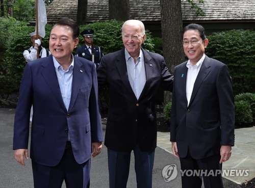 [한미일 정상회의] 北사이버위협 대응협의체 창설…다자무대 北인권 압박공조(종합)
