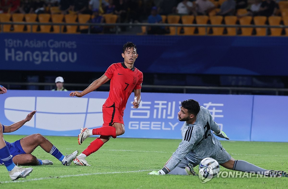 S. Korea beat Kuwait 9-0 in Asian Games men's football match