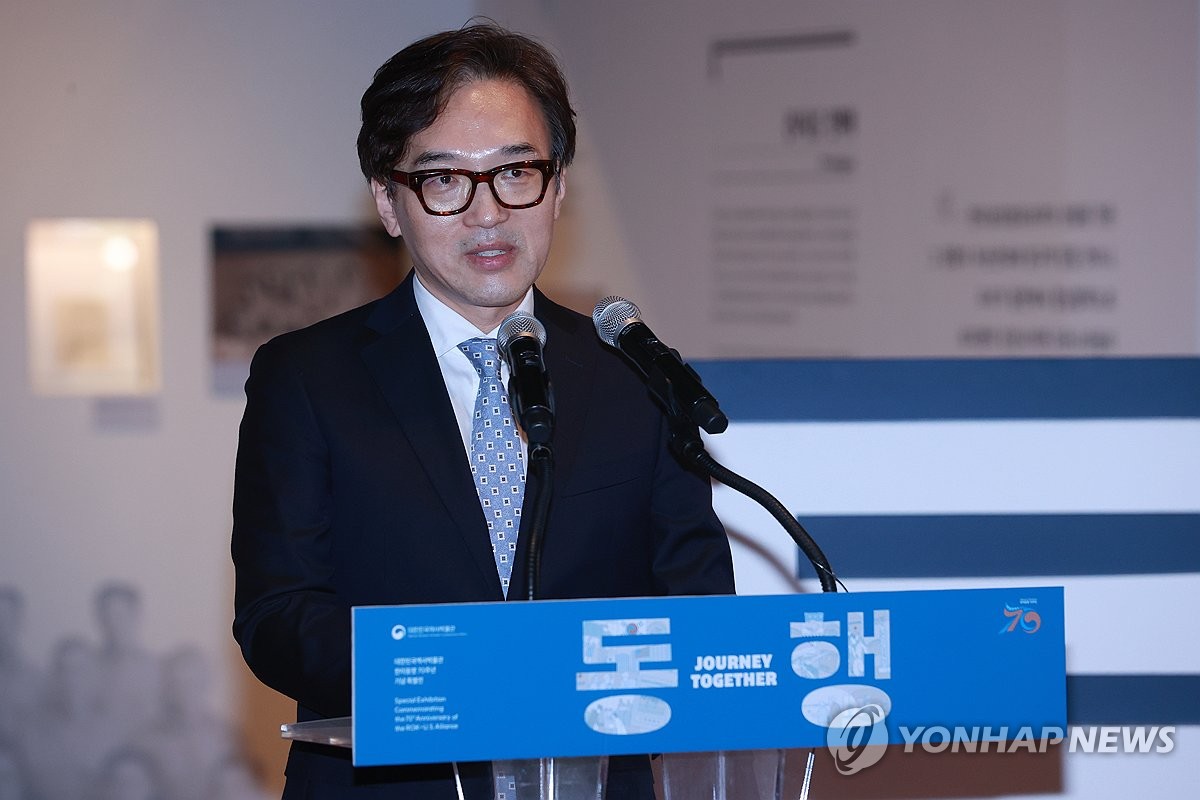 인사말 하는 한수 대한민국역사박물관장 | 연합뉴스