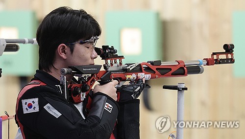  (Asiad) S. Korea wins silver in men's team rifle shooting