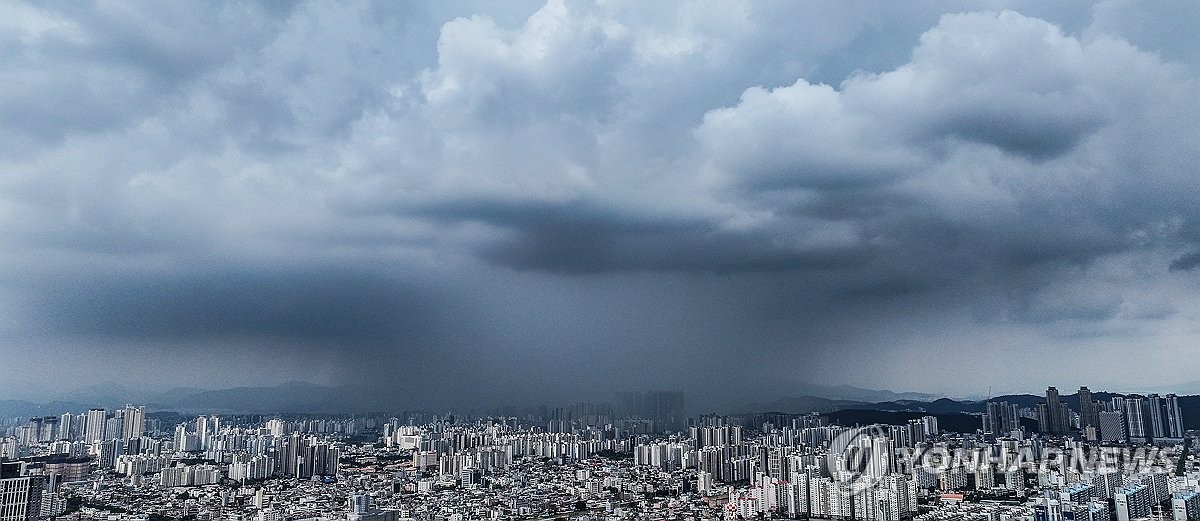 大邱で局地的大雨