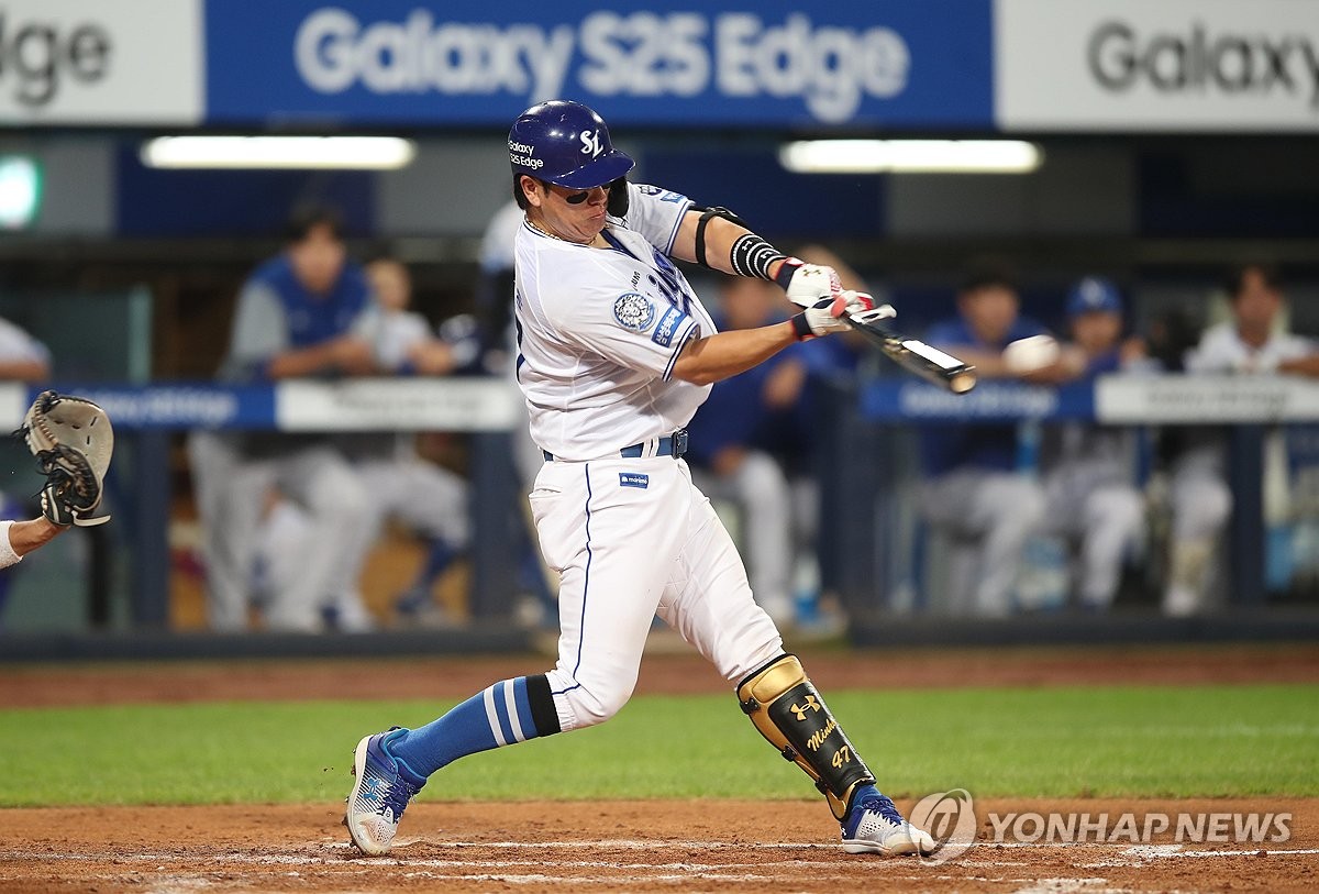 강민호 16시즌 연속 10홈런…삼성, kt 꺾고 2연승