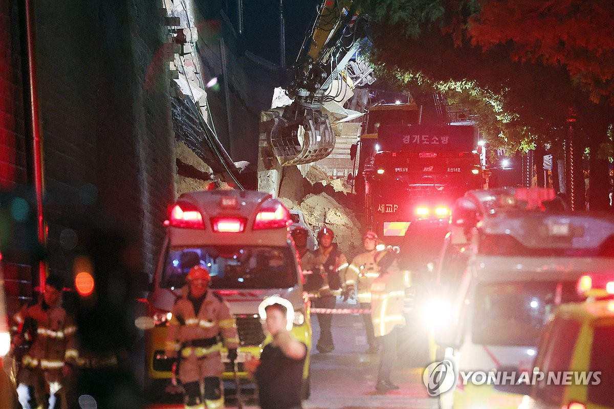 중대본부장 "오산 옹벽붕괴 사고 상황관리관 급파…수습 …